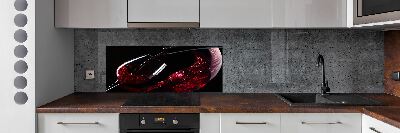 Crédence en verre avec motif Vin rouge