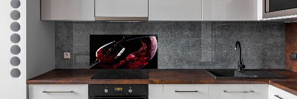 Crédence en verre avec motif Vin rouge