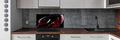 Crédence en verre avec motif Vin rouge