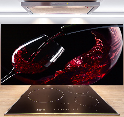 Crédence en verre avec motif Vin rouge