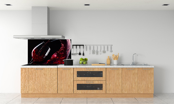 Crédence en verre avec motif Vin rouge