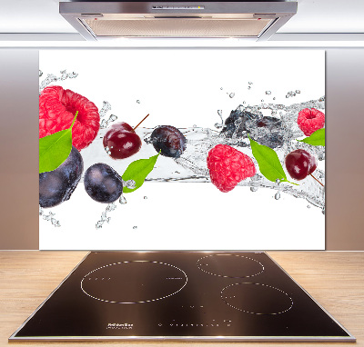 Crédence cuisine en verre Fruits et eau