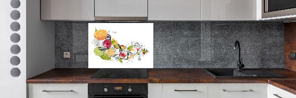 Crédence en verre trempé Fruits sur glace