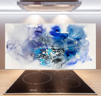 Crédence cuisine en verre trempé Fleurs abstraites