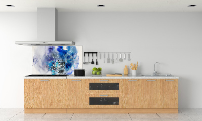 Crédence cuisine en verre trempé Fleurs abstraites