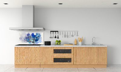 Crédence cuisine en verre trempé Fleurs abstraites
