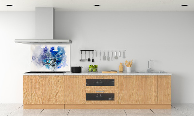 Crédence cuisine en verre trempé Fleurs abstraites