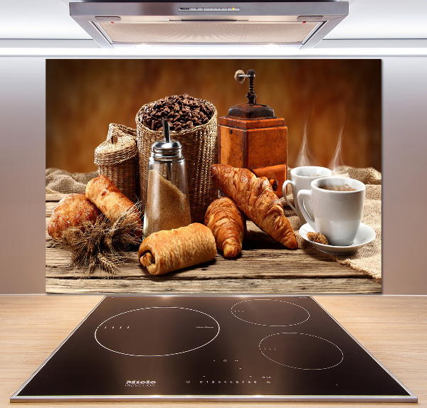 Crédence en verre avec motif Petit déjeuner