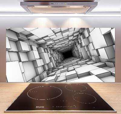 Crédence en verre trempé Tunnel en forme de cube
