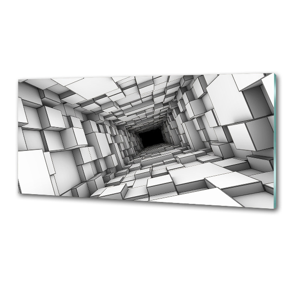 Crédence en verre trempé Tunnel en forme de cube