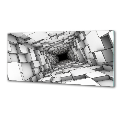 Crédence en verre trempé Tunnel en forme de cube