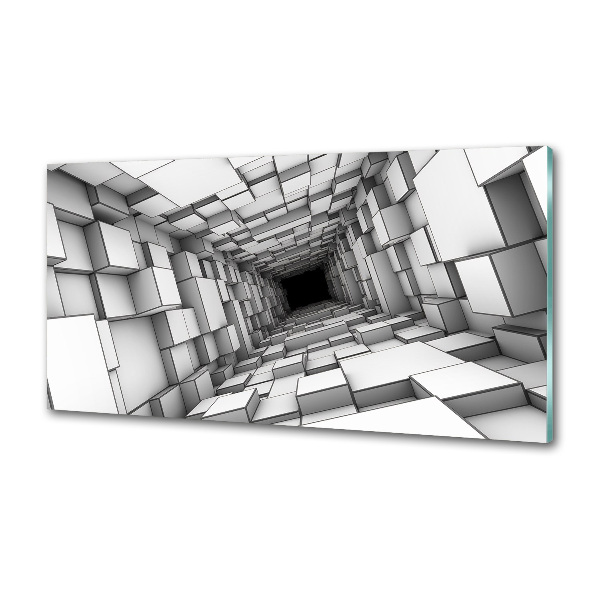 Crédence en verre trempé Tunnel en forme de cube