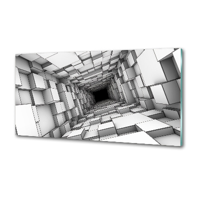 Crédence en verre trempé Tunnel en forme de cube