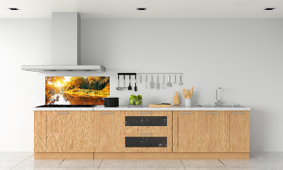 Panneau crédence cuisine Rivière en automne