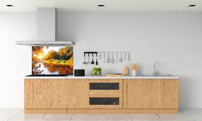 Panneau crédence cuisine Rivière en automne