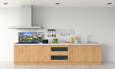 Crédence en verre avec motif Paysage printanier