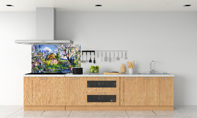 Crédence en verre avec motif Paysage printanier