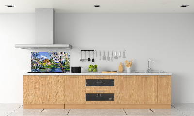 Crédence en verre avec motif Paysage printanier