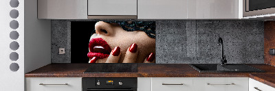 Crédence cuisine en verre Masque de dentelle
