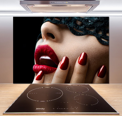 Crédence cuisine en verre Masque de dentelle