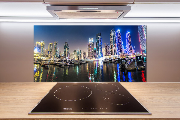 Panneaux muraux cuisine Dubaï de nuit