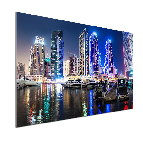 Panneaux muraux cuisine Dubaï de nuit
