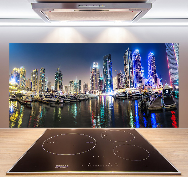 Panneaux muraux cuisine Dubaï de nuit