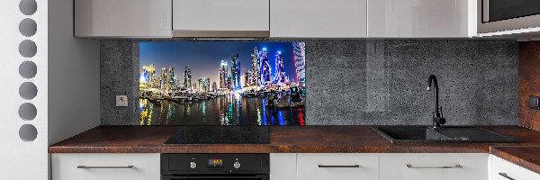 Panneaux muraux cuisine Dubaï de nuit