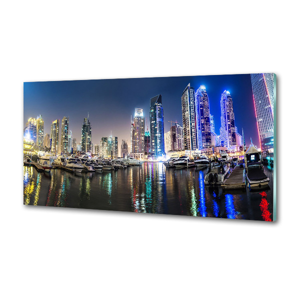 Panneaux muraux cuisine Dubaï de nuit