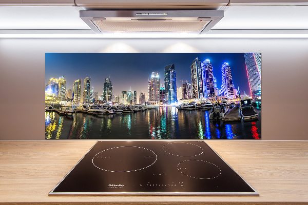 Panneaux muraux cuisine Dubaï de nuit