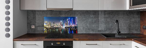 Panneaux muraux cuisine Dubaï de nuit