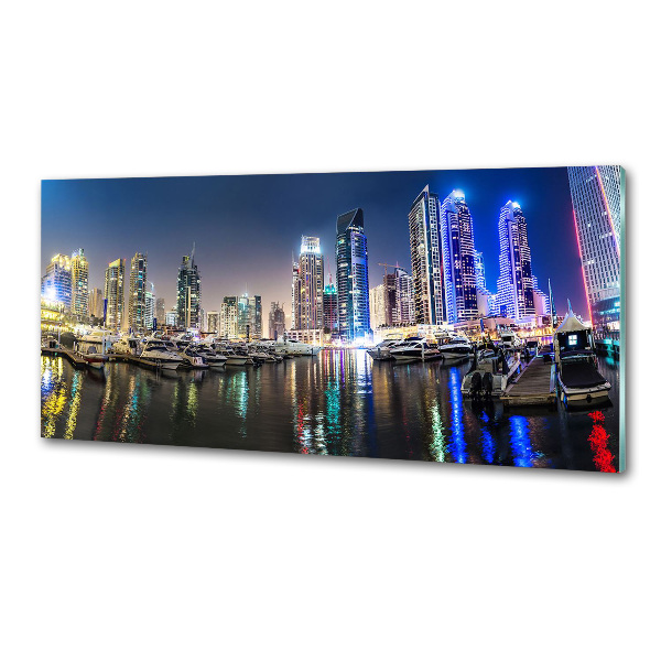 Panneaux muraux cuisine Dubaï de nuit