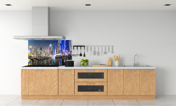 Panneaux muraux cuisine Dubaï de nuit