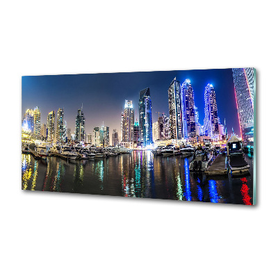 Panneaux muraux cuisine Dubaï de nuit