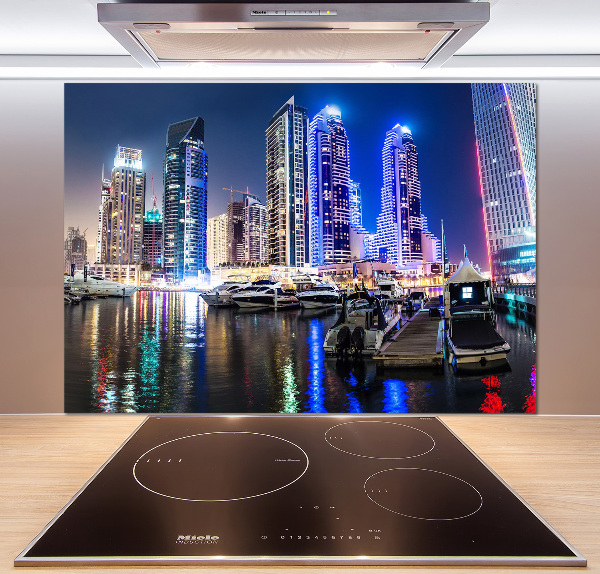 Panneaux muraux cuisine Dubaï de nuit