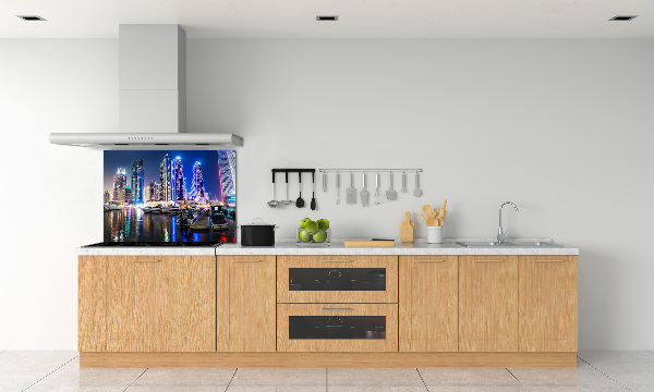 Panneaux muraux cuisine Dubaï de nuit