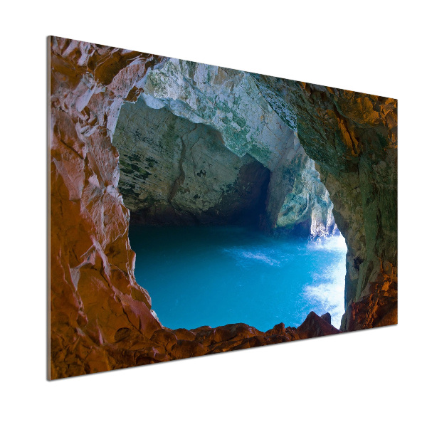 Crédence en verre avec motif Grotte marine