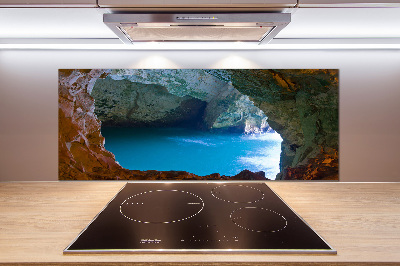Crédence en verre avec motif Grotte marine