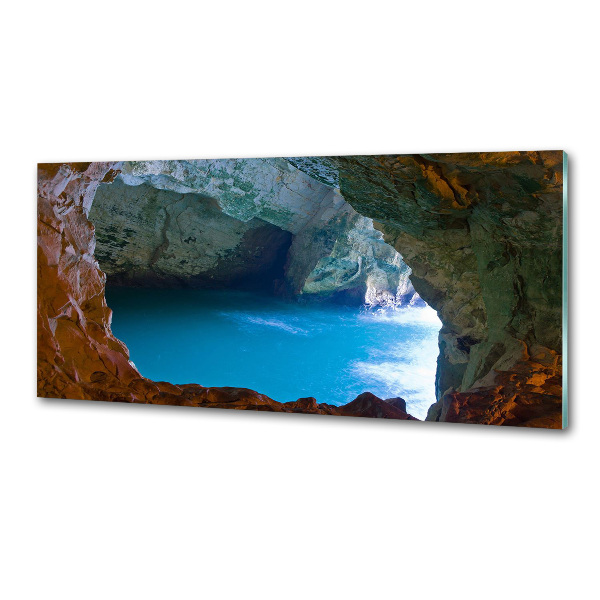 Crédence en verre avec motif Grotte marine