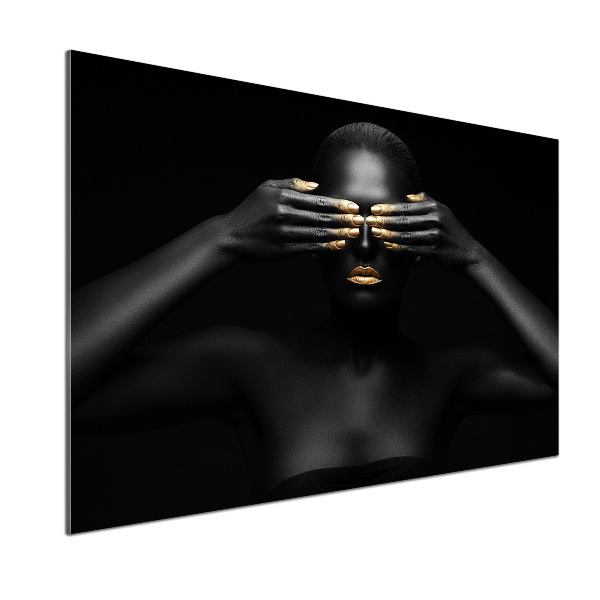 Panneau crédence cuisine Femme en noir