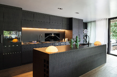 Panneau crédence cuisine Femme en noir