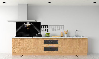 Panneau crédence cuisine Femme en noir