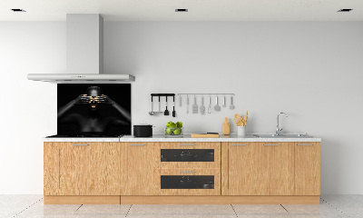 Panneau crédence cuisine Femme en noir