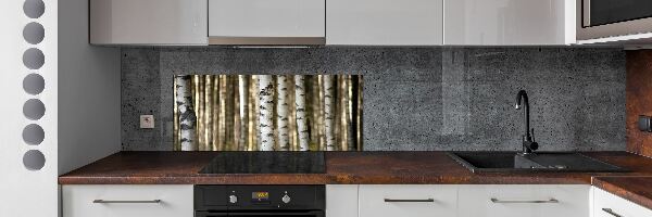 Crédence cuisine en verre Bouleaux