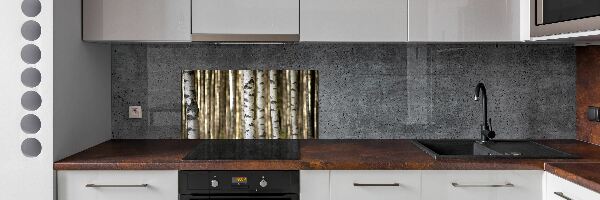 Crédence cuisine en verre Bouleaux