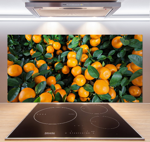 Crédence en verre avec motif Mandarines