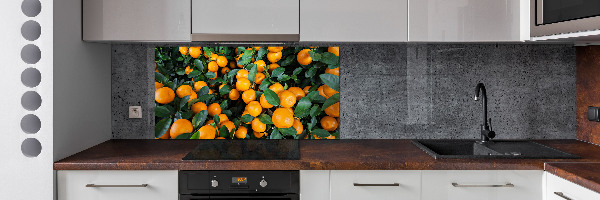 Crédence en verre avec motif Mandarines
