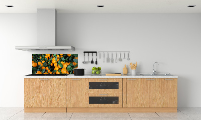 Crédence en verre avec motif Mandarines