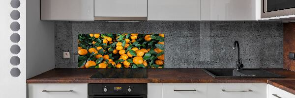 Crédence en verre avec motif Mandarines