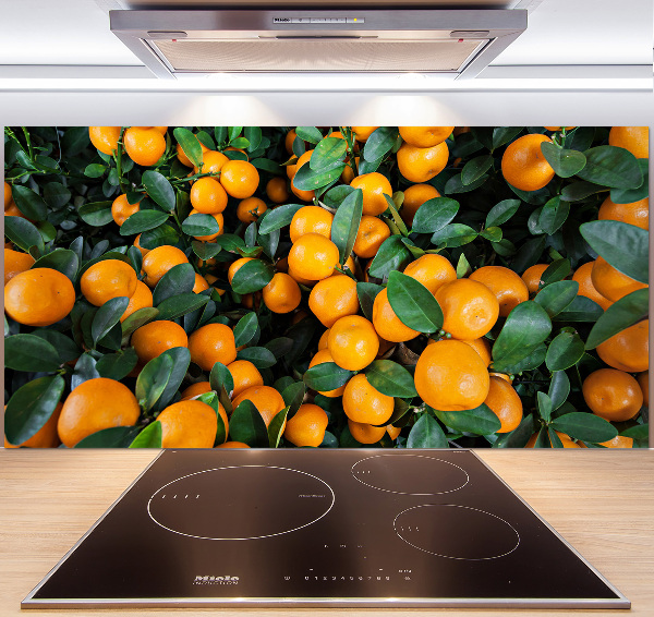 Crédence en verre avec motif Mandarines